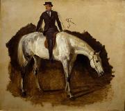 Filippo Palizzi Cavallo bianco da caccia e cavaliere oil painting picture wholesale